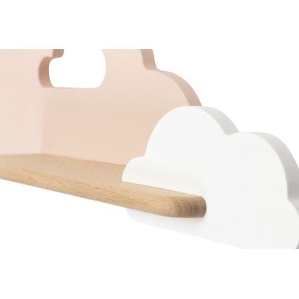 LED Παιδικό φωτιστικό τοίχου με ράφι CLOUD LED/5W/230V ροζ/λευκό,