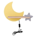LED Παιδικό φωτιστικό τοίχου με ράφι MOON LED/5W/230V,