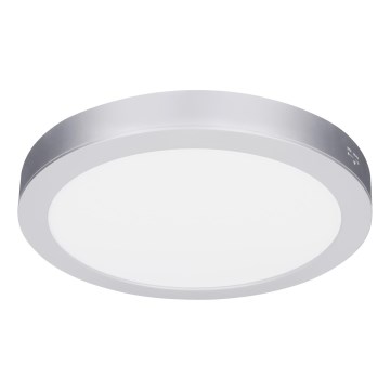 LED πάνελ επιφανειακής/εντοιχισμένης τοποθέτησης 2-σε-1 24W/230V 3000/4000/6000K Ø 30 cm IP54 ασημί