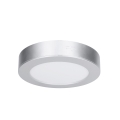 LED πάνελ επιφανειακό/για ψευδοροφή 2-σε-1 LED/12W/230V 3000/4000/6000K διάμ.17cm IP54 ασημί
