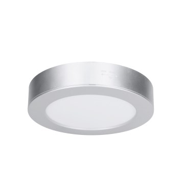 LED πάνελ επιφανειακό/για ψευδοροφή 2-σε-1 LED/12W/230V 3000/4000/6000K διάμ.17cm IP54 ασημί