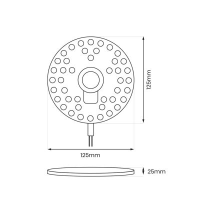 LED Πλακέτα LED/12W/230V διάμετρος 12,5 cm 3000K