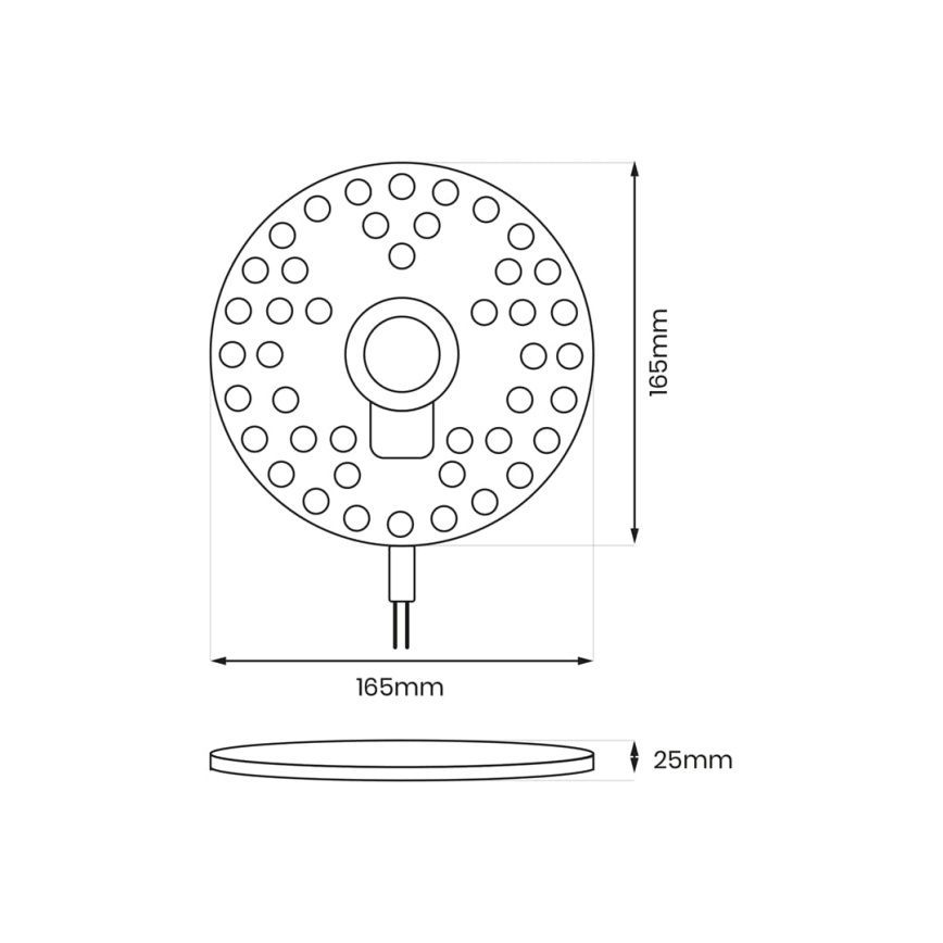 LED Πλακέτα LED/20W/230V διάμετρος 16,5 cm 3000K