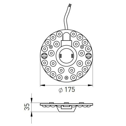 LED Πλακέτα LED/24W/230V διάμετρος 17,5 cm 2700/3000/4000/5000/6500K