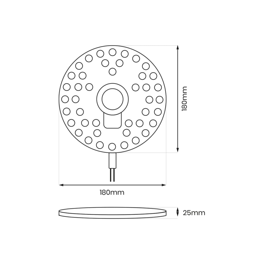 LED Πλακέτα LED/24W/230V διάμετρος 18 cm 4000K