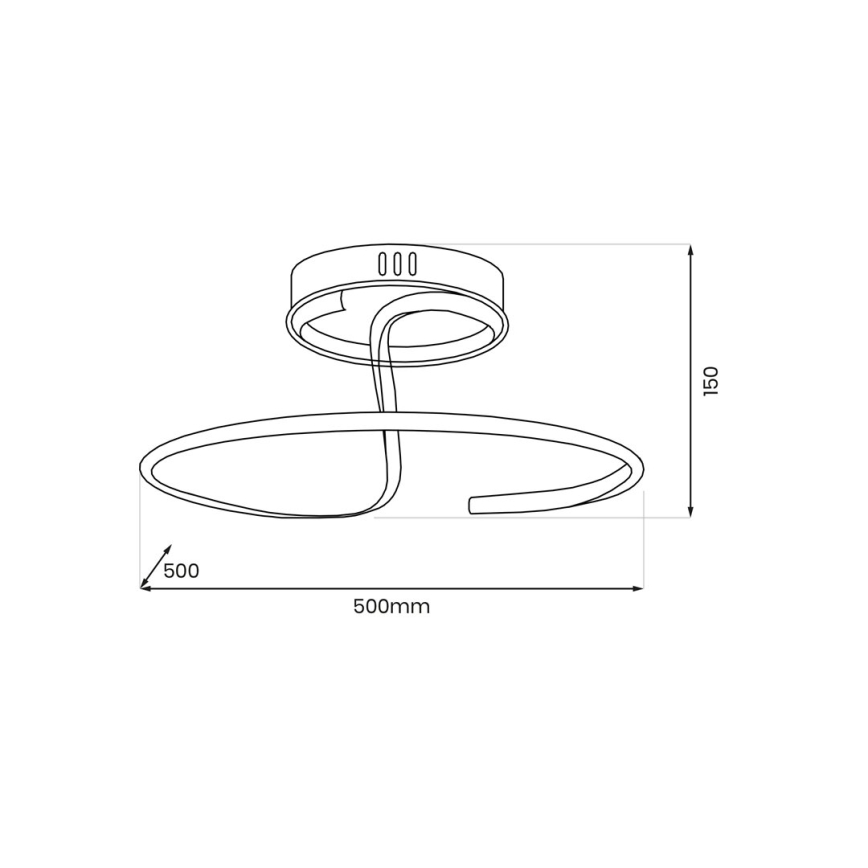 LED Πλαφονιέρα οροφής DELTA LED/30W/230V μαύρο