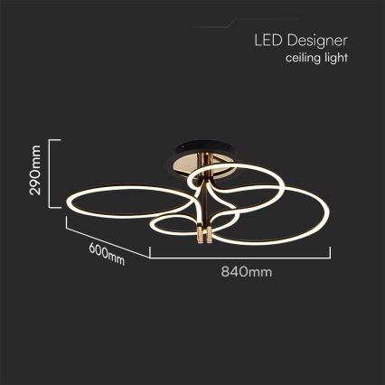 LED Πλαφονιέρα οροφής LED/36W/230V 3000K