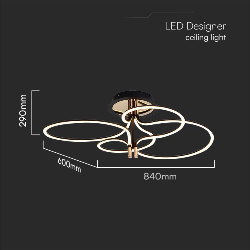LED Πλαφονιέρα οροφής LED/36W/230V 3000K