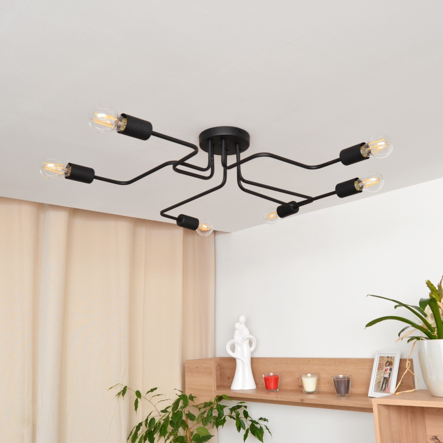 LED Πλαφονιέρα οροφής TUBE 6xE27/15W/230V