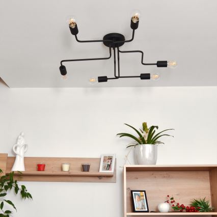 LED Πλαφονιέρα οροφής TUBE 6xE27/15W/230V