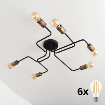 LED Πλαφονιέρα οροφής TUBE 6xE27/15W/230V