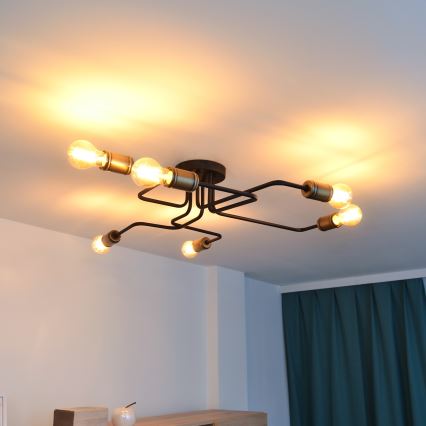 LED Πλαφονιέρα οροφής TUBE 6xE27/15W/230V