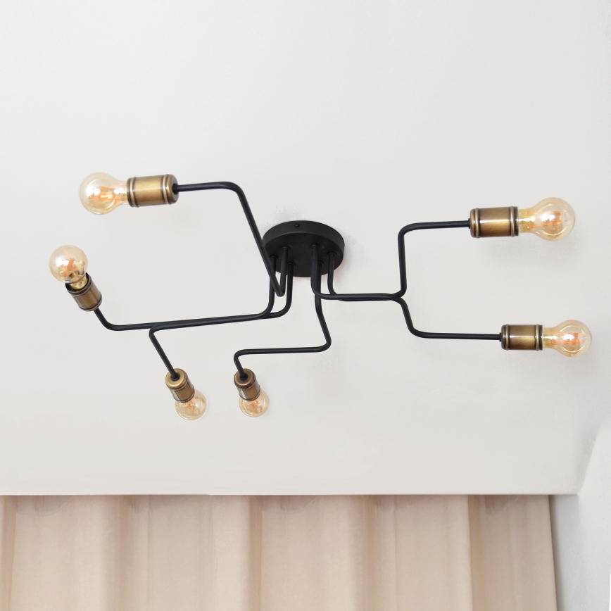 LED Πλαφονιέρα οροφής TUBE 6xE27/15W/230V
