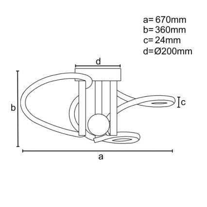 LED Πλαφονιέρα οροφής ντιμαριζόμενη LED/80W/230V 3000-6500K + τηλεχειριστήριο