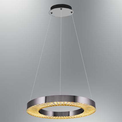 LED πολυέλαιος με καλώδιο JESI LED/35W/230V 3000K, διάμετρος 60 cm, ασημί