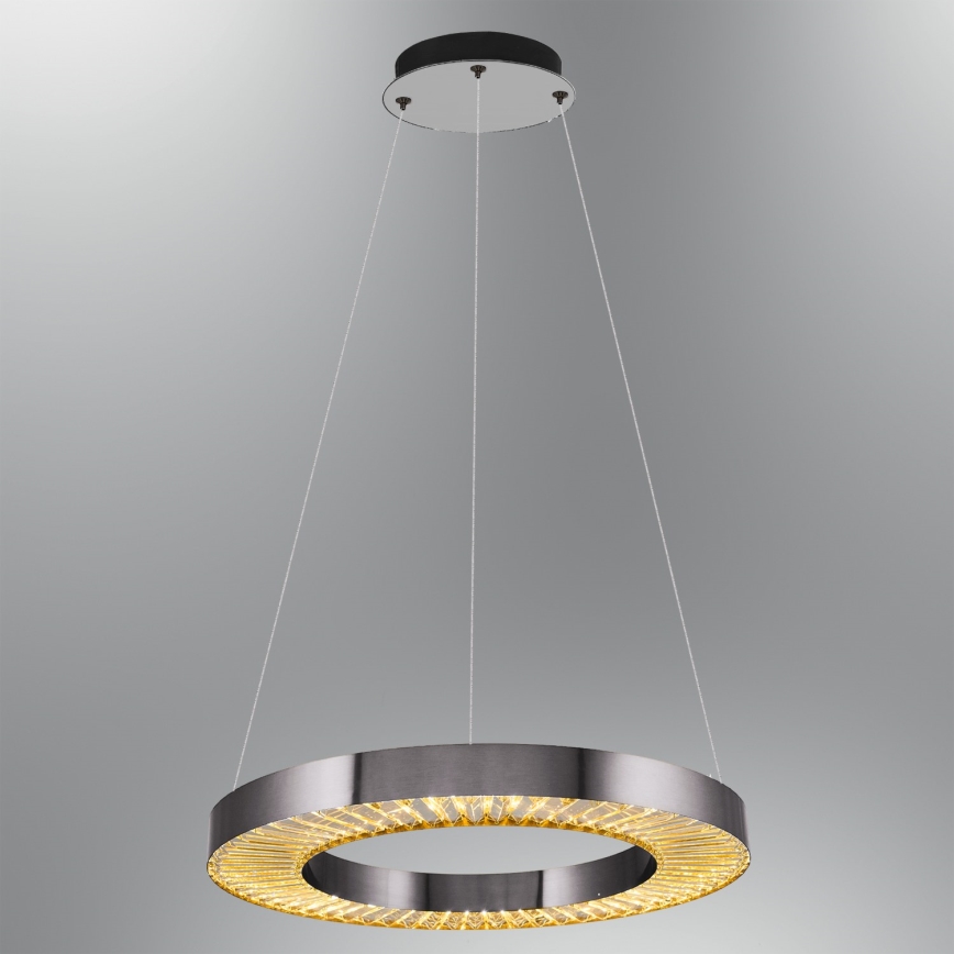 LED πολυέλαιος με καλώδιο JESI LED/35W/230V 3000K, διάμετρος 60 cm, ασημί