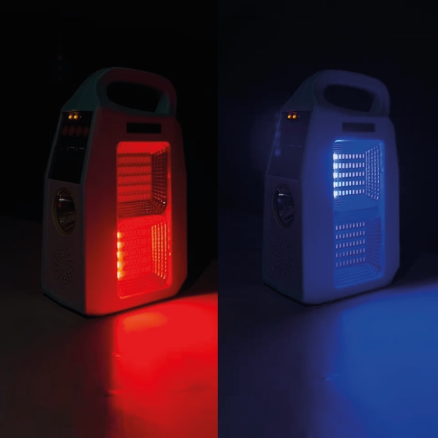 LED Πολυλειτουργικό ηλιακό φως με ηχείο και powerbank LED/5W/7200 mAh IP65
