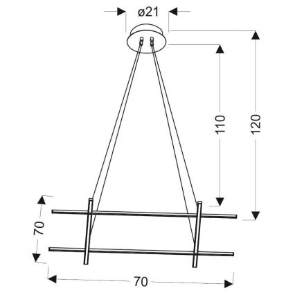 LED Πολύφωτο ANDROS LED/40W/230V