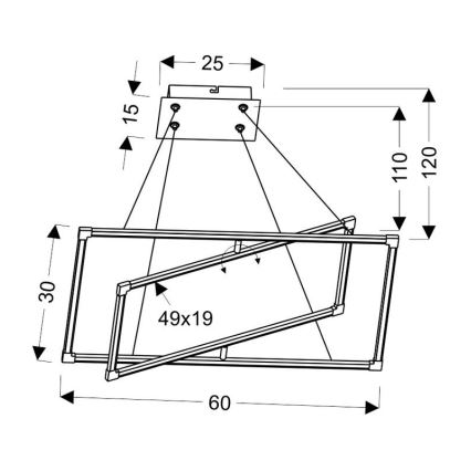 LED Πολύφωτο KSEROS LED/35W/230V