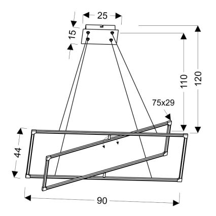 LED Πολύφωτο KSEROS LED/45W/230V