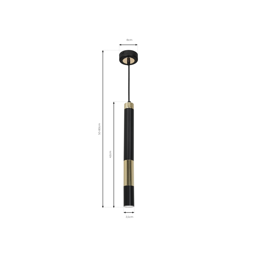 LED Πολύφωτο κρεμαστό με σύρμα DALLAS 1xGU10/3W/230V