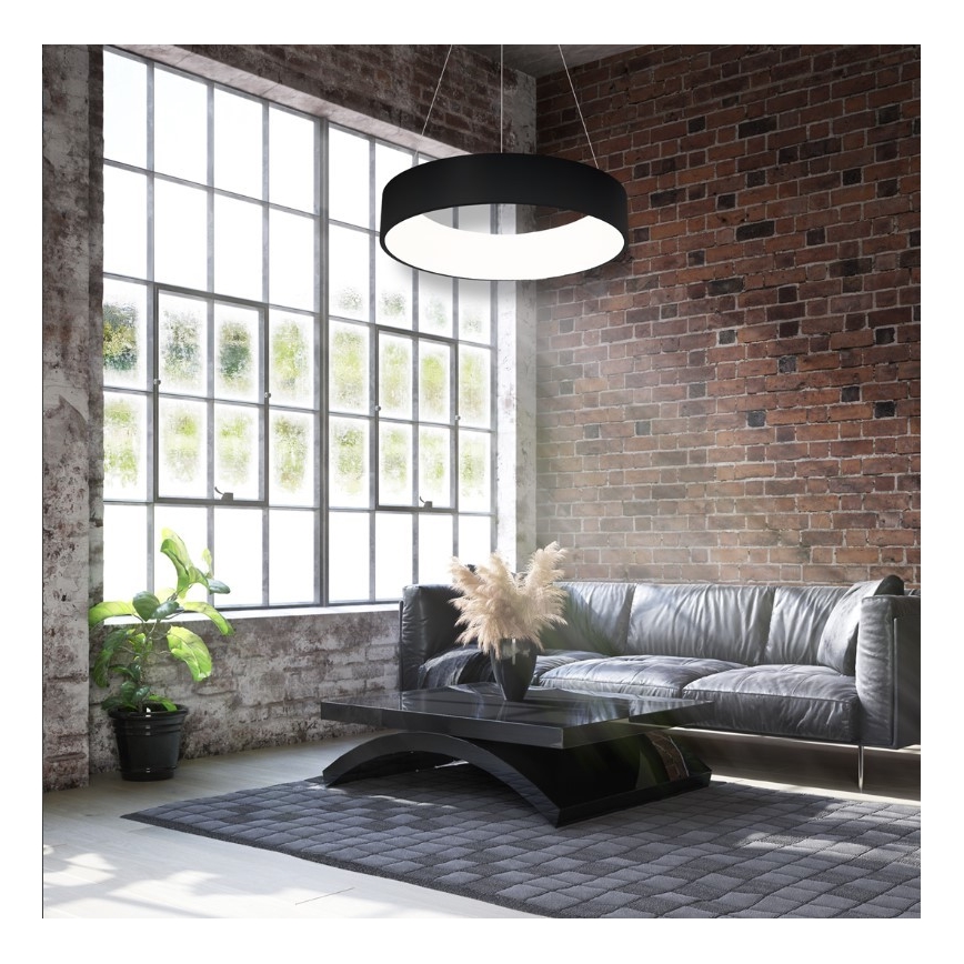 LED Πολύφωτο κρεμαστό με σύρμα OHIO BLACK LED/24W/230V