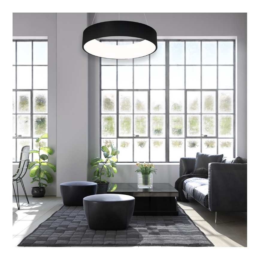 LED Πολύφωτο κρεμαστό με σύρμα OHIO BLACK LED/24W/230V