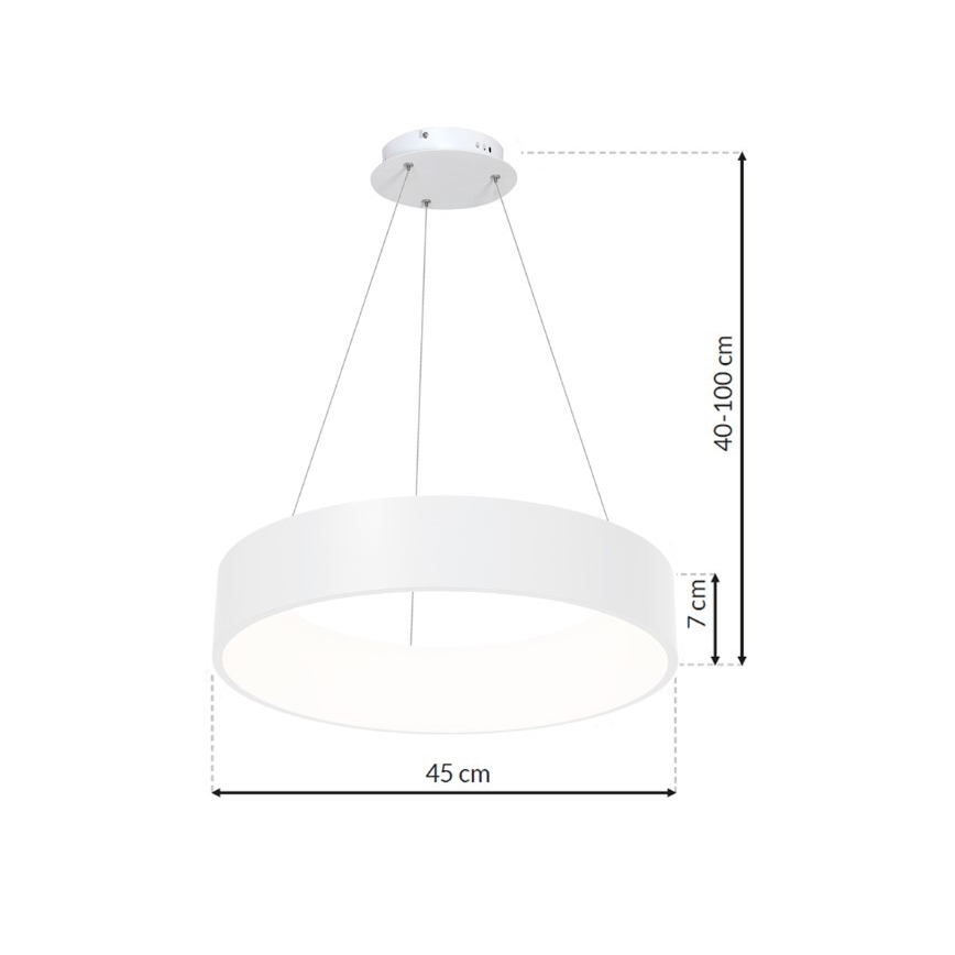 LED Πολύφωτο κρεμαστό με σύρμα OHIO LED/24W/230V