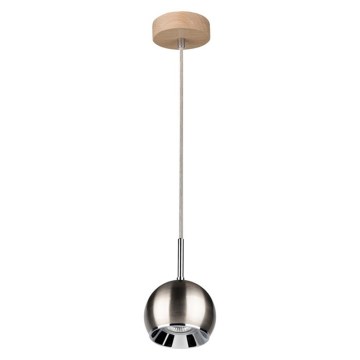 LED Πολύφωτο με καλώδιο BALL WOOD 1xGU10/5W/230V ματ δρυς
