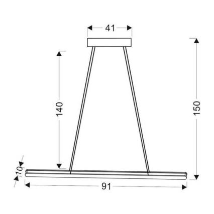 LED Πολύφωτο ράγα COCONUT LED/28W/230V