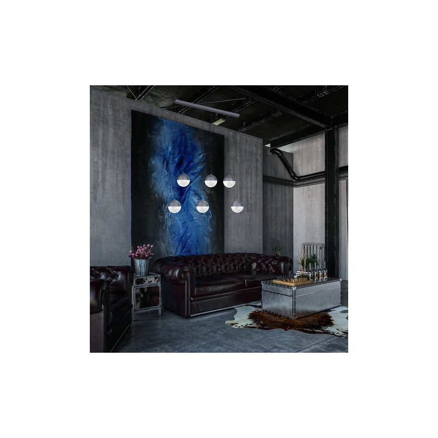 LED Πολύφωτο ράγα FURNI 6xLED/5W/230V