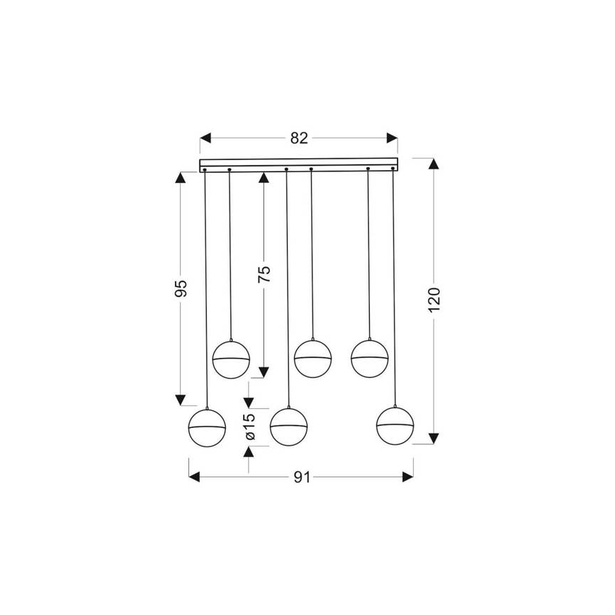 LED Πολύφωτο ράγα FURNI 6xLED/5W/230V