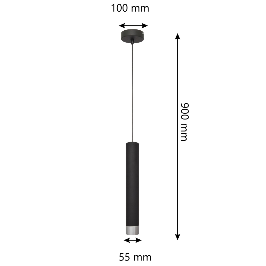 LED Πολύφωτο σε σχοινί TUBA 1xGU10/4,8W/230V