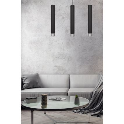 LED Πολύφωτο σε σχοινί TUBA 3xGU10/4,8W/230V