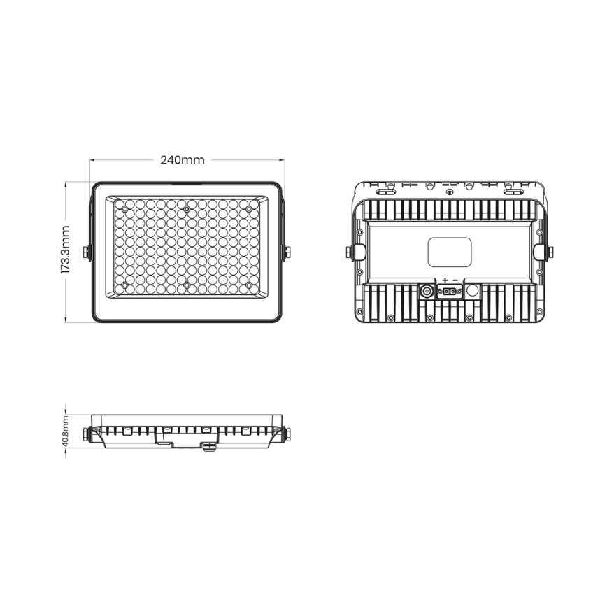 Προβολέας LED με ηλιακό πάνελ FOCUS 100W/15000 mAh 3,2V 6000K IP65 + τηλεχειριστήριο