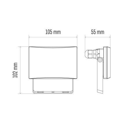 LED Προβολέας LED/10,5W/230V IP65