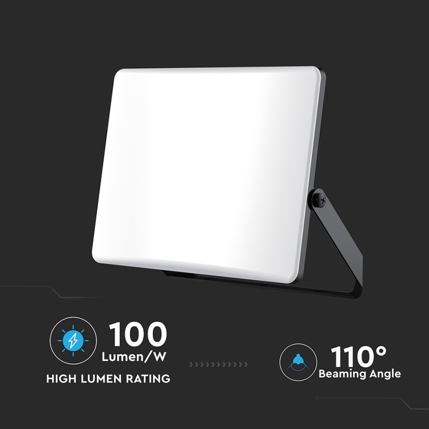 LED Προβολέας LED/100W/230V 3000/4000/6500K IP65 μαύρο
