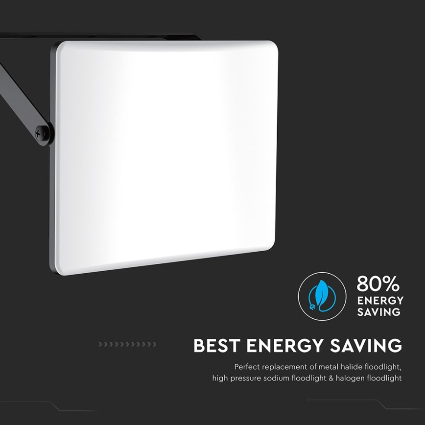 LED Προβολέας LED/100W/230V 3000/4000/6500K IP65 μαύρο
