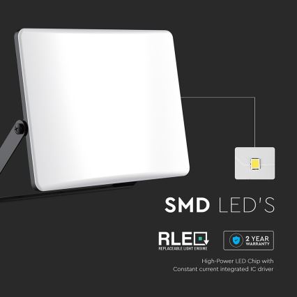 LED Προβολέας LED/100W/230V 3000/4000/6500K IP65 μαύρο