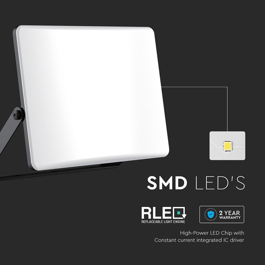 LED Προβολέας LED/100W/230V 3000/4000/6500K IP65 μαύρο