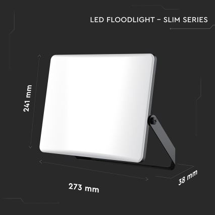 LED Προβολέας LED/100W/230V 3000/4000/6500K IP65 μαύρο