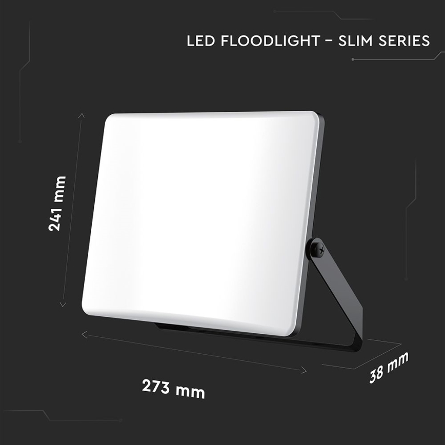 LED Προβολέας LED/100W/230V 3000/4000/6500K IP65 μαύρο