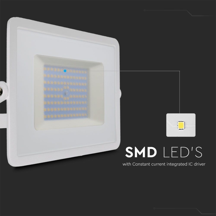 LED Προβολέας LED/100W/230V 6500K IP65 λευκό