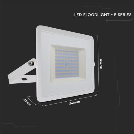 LED Προβολέας LED/100W/230V 6500K IP65 λευκό