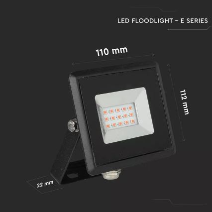 LED Προβολέας LED/10W/230V IP65 κόκκινο φως