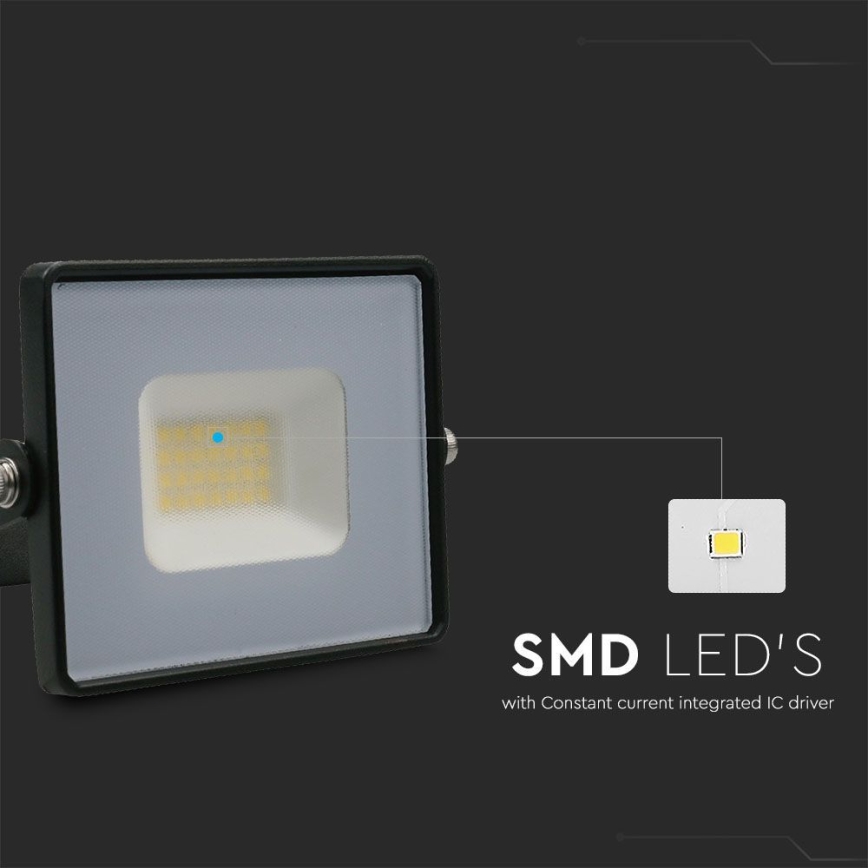 LED Προβολέας LED/20W/230V 6500K IP65 μαύρο