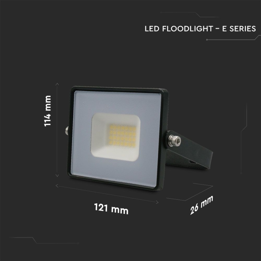 LED Προβολέας LED/20W/230V 6500K IP65 μαύρο