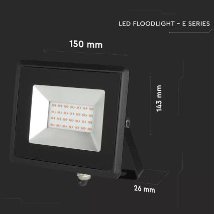 LED Προβολέας LED/20W/230V IP65 ροζ φωστικό