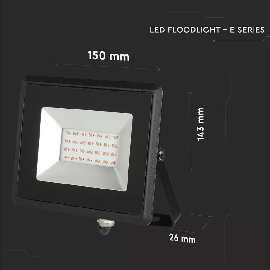 LED Προβολέας LED/20W/230V IP65 ροζ φωστικό