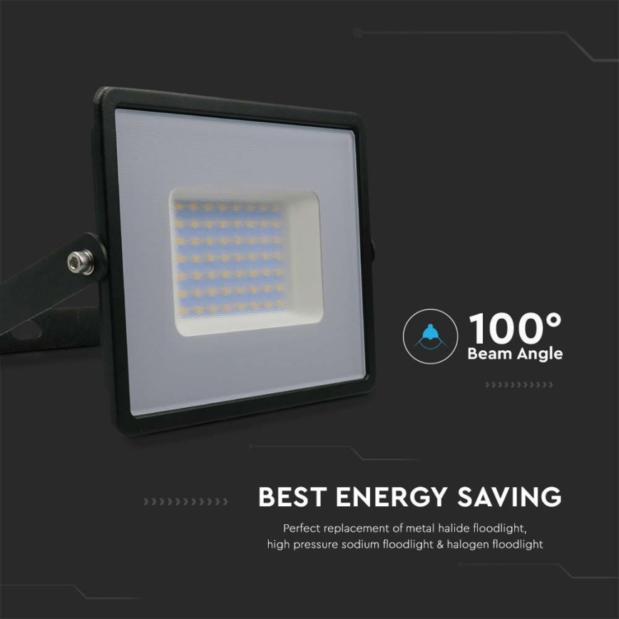 LED Προβολέας LED/50W/230V 4000K IP65 μαύρο